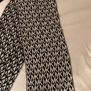 Signature MK print Black and White Scarf